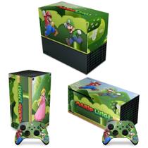 Capa Anti Poeira e Skin Compatível Xbox Series X Horizontal - Super Mario