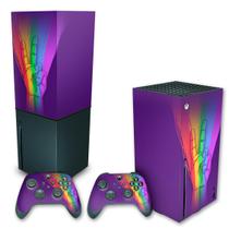Capa Anti Poeira e Skin Compatível Xbox Series X - Rainbow Colors Colorido