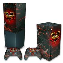 Capa Anti Poeira e Skin Compatível Xbox Series X - Street Fighter V