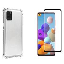 Capa Anti Queda Galaxy A21S + Película de Vidro 3D Capa Anti Queda Galaxy A21S + Película de Vidro 3D