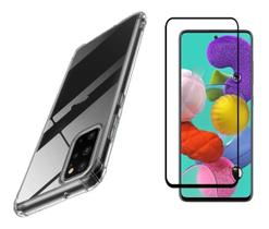 Capa Anti Queda Samsung Galaxy A51 + Pelicula 3d 5d Vidro Premium