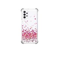 Capa Anti Shock Chuva de Coração + Película Vidro 3D Para Samsung Galaxy A13 (4G)