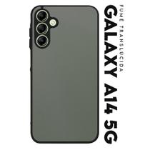 Capa Anti Shock Space Acrílico Translucida Fumê Botões Vermelho para Galaxy A14 4g 5g A146 Tela 6.6