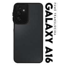 CaPa Anti Shock Space Acrílico Translucida Fumê Botões Vermelho para Galaxy A16 4g 5g A165 Tela 6.7
