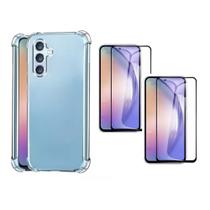 Capa Anti Shock Transparente + 2x Películas de Vidro 3D para Samsung Galaxy A54