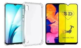 Capa Anti Shock Transparente + Película De Gel 5D Galaxy A10 2019