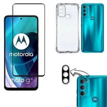 Capa Antiqueda Borda Anti Shock Moto G71 5G + Película 3D Vidro + Película Câmera