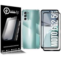 CapA Antiqueda Compatível Moto G62 XT2223 6.5 + Película 3d + Kit Aplicação - Cell In Power25