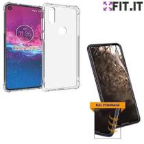 Capa Antiqueda Impactos Motorola One Action + Película 3d Capa Antiqueda Impactos Motorola One Action + Película 3d
