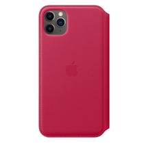 Capa Apple iPhone 11 Pro Max em couro Folio Raspberry Capa Apple iPhone 11 Pro Max em couro Folio Raspberry