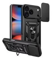 Capa Armor Militar P/ iPhone 17, 17 Air, 17 Pro E 17 Pro Max Proteção De Câmera Anel 360 Suporte Imã