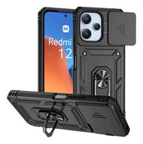 Capa Armor Militar Para Redmi 12 5g Anti Impacto Blindada Proteção De Câmera Anel 360 Suporte e Imã