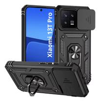 Capa Armor Militar Para Xiaomi 13T Pro 5g Anti Impacto Proteção De Câmera Anel 360 Suporte e Imã