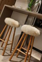 Capa Assento Banco Mocho Banqueta De Lã De Ovelha Natural Capa Assento Banco Mocho Banqueta De Lã De Ovelha Natural