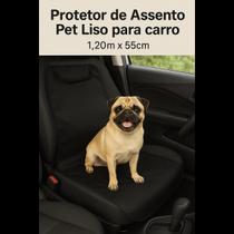 Capa Assento Pet Liso Preto 120x55 Carro Protetor