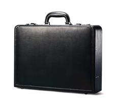 Capa Attache Samsonite Bonded Leather preta para laptop de 15,6"