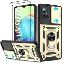 Capa ATUMP para Galaxy A71 5G com 2 Protetores de Tela HD, Dourada
