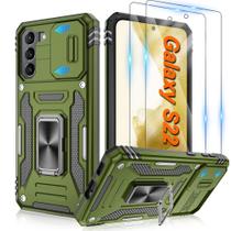 Capa ATUMP para Galaxy S22, suporte de anel militar à prova de choque de 6,1 polegadas