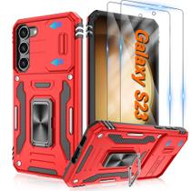 Capa ATUMP para Galaxy S23, 6,1", vermelha, à prova de choque, 360