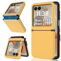 Capa ATUMP para Motorola Razr 2024/2025 com proteção de dobradiça, laranja