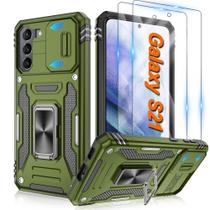 Capa ATUMP para Samsung Galaxy S21 à prova de choque de 6,2 polegadas com protetores de tela