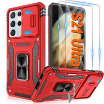 Capa ATUMP para Samsung Galaxy S21 Ultra 6,8" vermelha 360