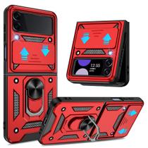 Capa ATUMP para Samsung Galaxy Z Flip3 com capa de câmera deslizante