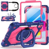 Capa Auorld para iPad 11ª geração 11" com suporte 360 e alça, rosa e azul-marinho Capa Auorld para iPad 11ª geração 11" com suporte 360 e alça, rosa e azul-marinho