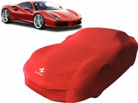Capa Automotiva Ferrari 488 Tecido Helanca Cor Vermelha