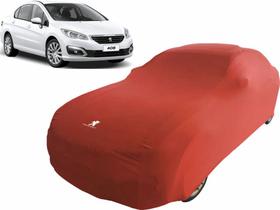 Capa Automotiva Peugeot 408 Tecido Helanca Cor Vermelha