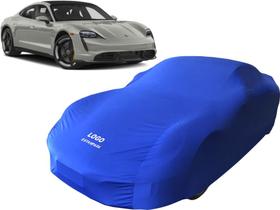 Capa Automotiva Porsche Taycan Tecido Helanca Cor Preta Capa Automotiva Porsche Taycan Tecido Helanca Cor Preta