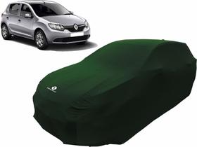 Capa Automotiva Renault Sandero De Tecido Helanca Cor Verde