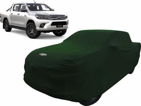 Capa Automotiva Toyota Hilux De Tecido Helanca Cor Verde