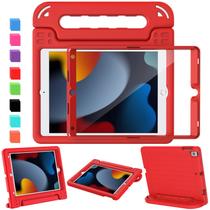 Capa AVAWO Kids para iPad 10.2 de 9ª, 8ª e 7ª geração com tela vermelha
