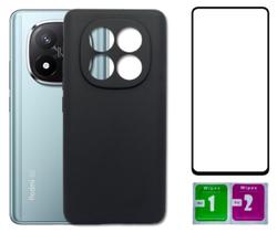 Capa Aveludad Preta Para Redmi Note 14 Pro Plus+ Película 3D