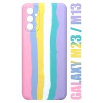 Capa Aveludada Arco Iris Candy Para Galaxy M13 M135 / M23 M236 6.6 + Película De Privacidade - Cell In Power25 Capa Aveludada Arco Iris Candy Para Galaxy M13 M135 / M23 M236 6.6 + Película De Privacidade - Cell In Power25
