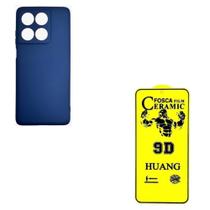 Capa Aveludada Azul Marinho + Película Cerâmica Fosca Moto Edge 60 Fusion Capa Aveludada Azul Marinho + Película Cerâmica Fosca Moto Edge 60 Fusion