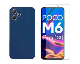 Capa Aveludada Compativel Com Xiaomi Poco M6 Pro + Pelicula Hidrogel Capa Aveludada Compativel Com Xiaomi Poco M6 Pro + Pelicula Hidrogel