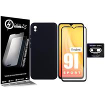 Capa Aveludada Compatível Redmi 9I Sport 6.53 + Película 3d + Película Camera - Cell In Power25 Capa Aveludada Compatível Redmi 9I Sport 6.53 + Película 3d + Película Camera - Cell In Power25