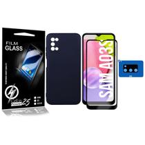 Capa Aveludada Galaxy A03S A037 6.5 + Pel 3d + Pel Camera - Cell In Power25 Capa Aveludada Galaxy A03S A037 6.5 + Pel 3d + Pel Camera - Cell In Power25