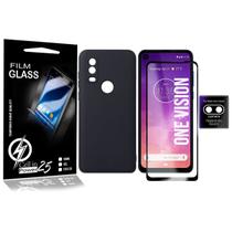 Capa Aveludada Moto One Vision XT1970 6.3 + Pel 3d + Pel Camera - Cell In Power25 Capa Aveludada Moto One Vision XT1970 6.3 + Pel 3d + Pel Camera - Cell In Power25