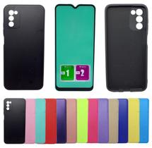 Capa Aveludada Para Galaxy A03s A02s + Pelicula Ceramica