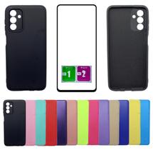 Capa Aveludada Para Galaxy A13 5g + Pelicula Vidro 3d