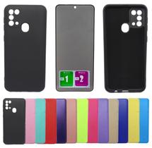 Capa Aveludada Para Galaxy M31 M21s + Pelicula Privacidade