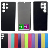 Capa Aveludada Para Galaxy S25 Plus + Pelicula Privacidade