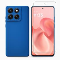 Capa Aveludada Para Motorola Moto G86 + Pelicula Hidrogel