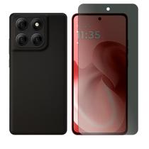 Capa Aveludada Para Motorola Moto G86 + Pelicula Privacidade - GR Global Revolution