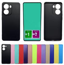 Capa Aveludada Para Poco X7 Pro 5g + Pelicula Ceramica