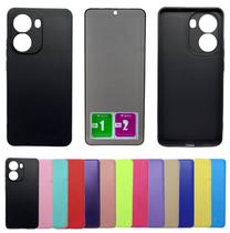 Capa Aveludada Para Poco X7 Pro 5g + Pelicula Privacidade