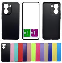 Capa Aveludada Para Poco X7 Pro 5g + Pelicula Vidro 3d